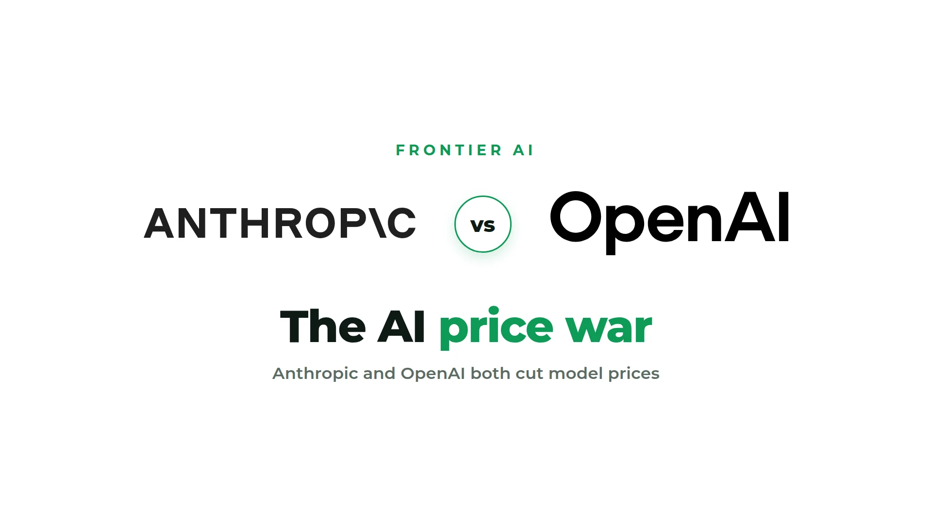 Anthropic and OpenAI both launched cheaper AI models on the same day. The frontier race is now a price war.