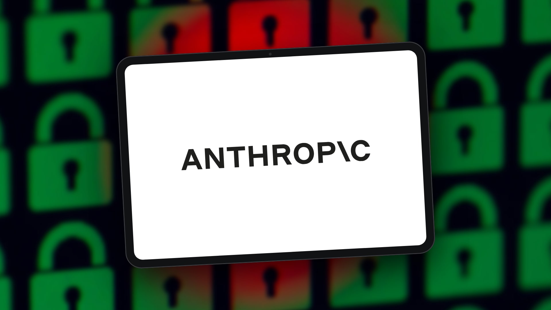 Anthropic logo on a tablet screen