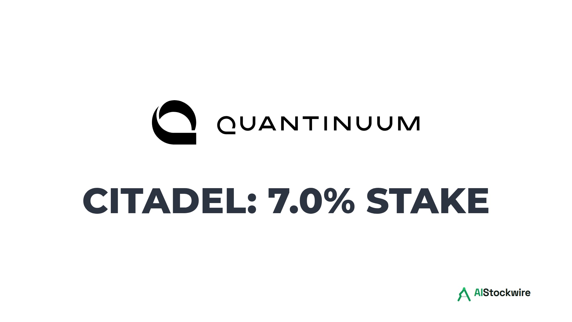 Quantinuum logo above the text Citadel: 7.0% stake