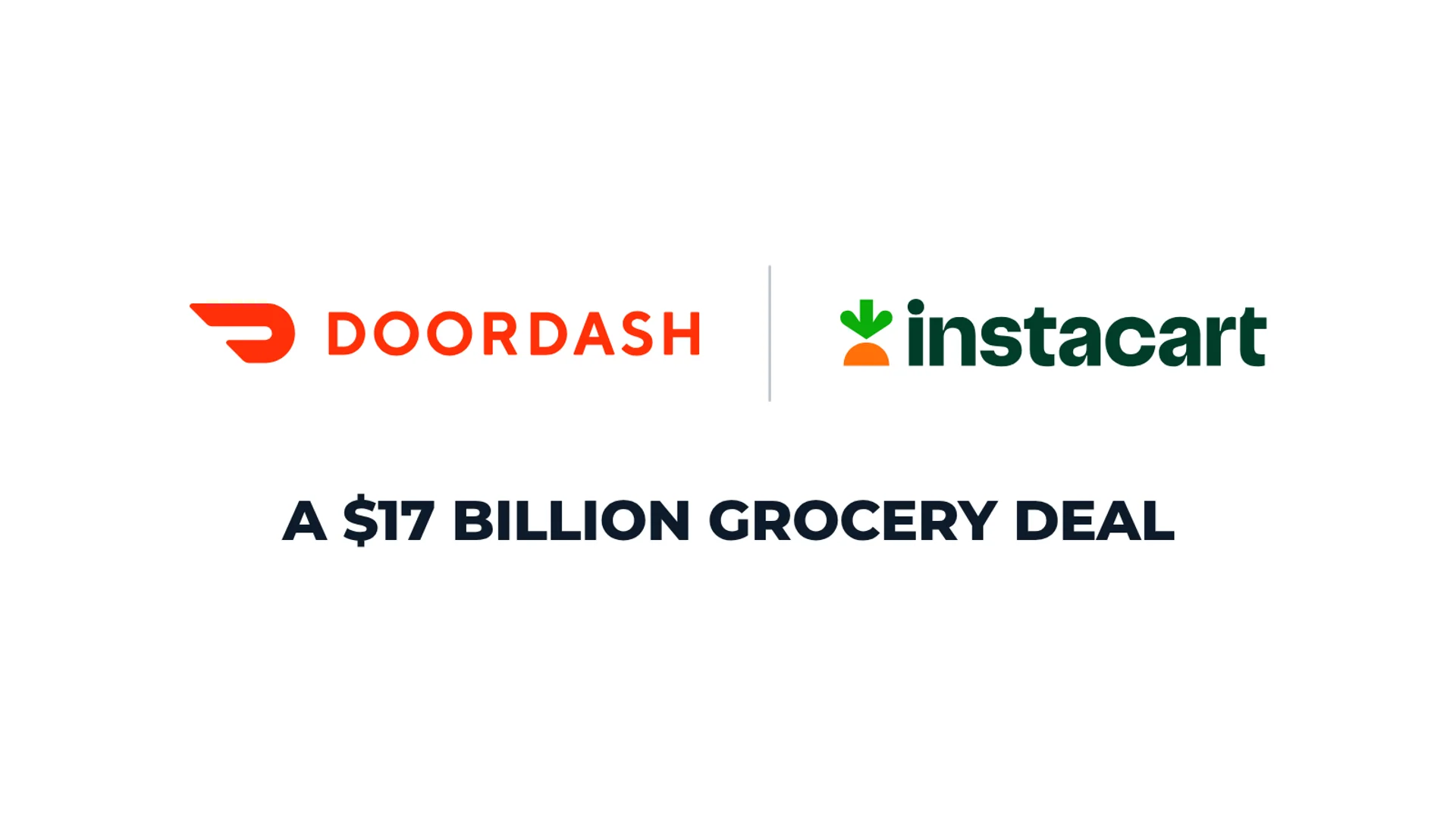 DoorDash (DASH) agrees to buy Instacart (CART) for $17 billion and could owe a $1.25 billion breakup fee