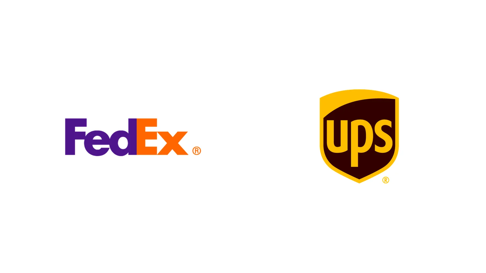 FedEx and UPS delivery trucks, illustrating the $5.72 billion U.S. Transportation Command small-package delivery contract modifications awarded August 19, 2026.