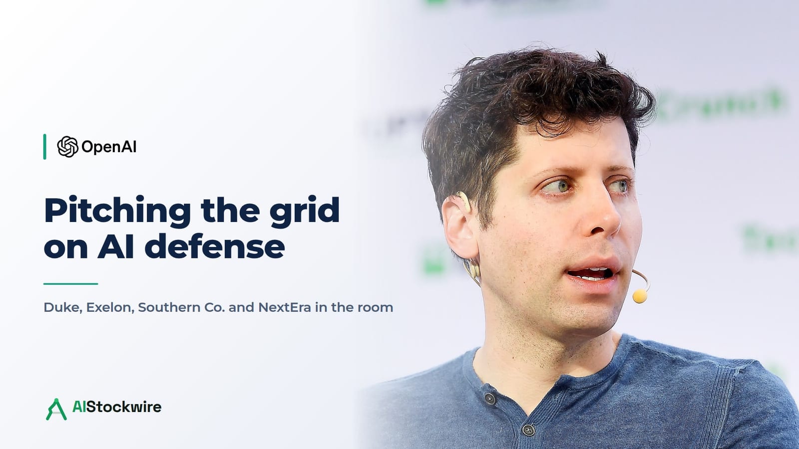 Sam Altman speaking at TechCrunch Disrupt SF in 2019
