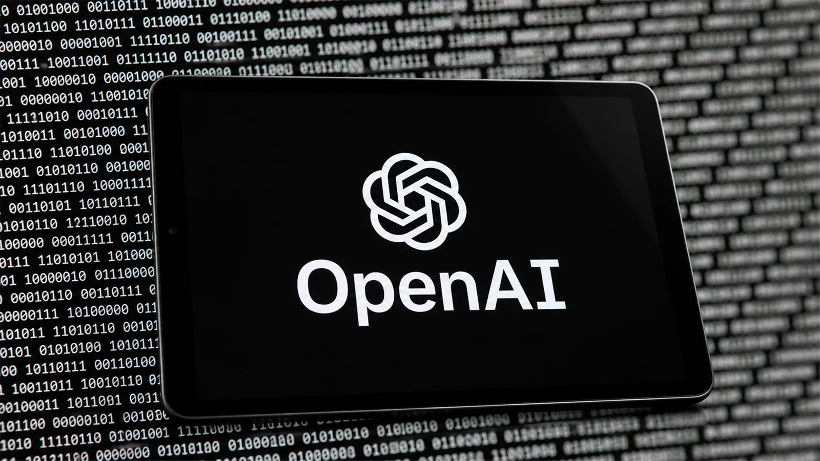 Tablet showing the OpenAI logo