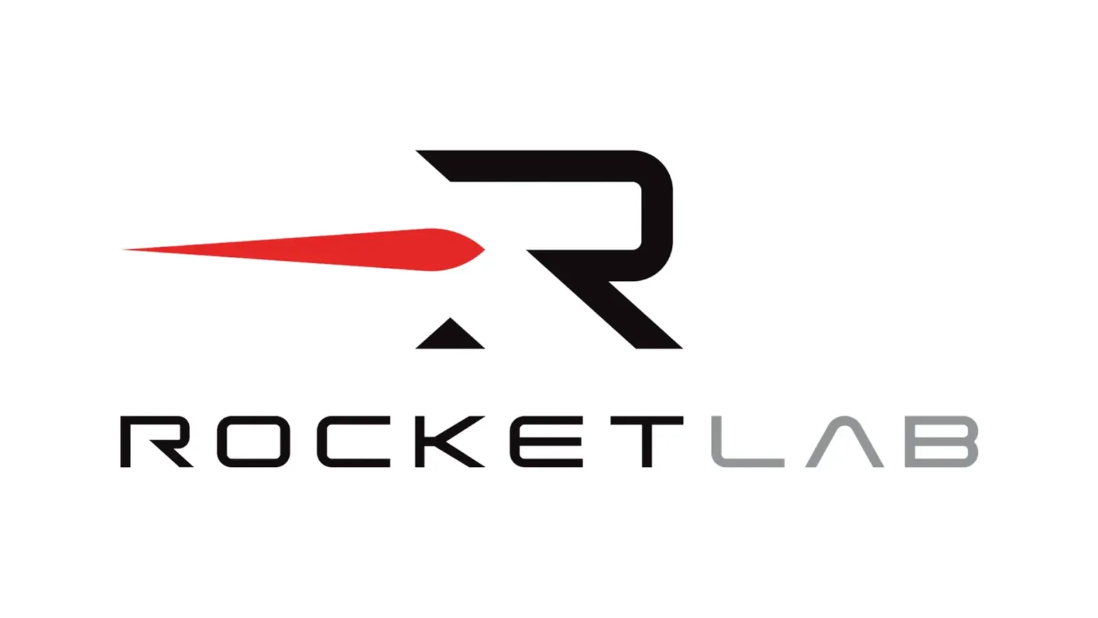 Rocket Lab logo on a dark background