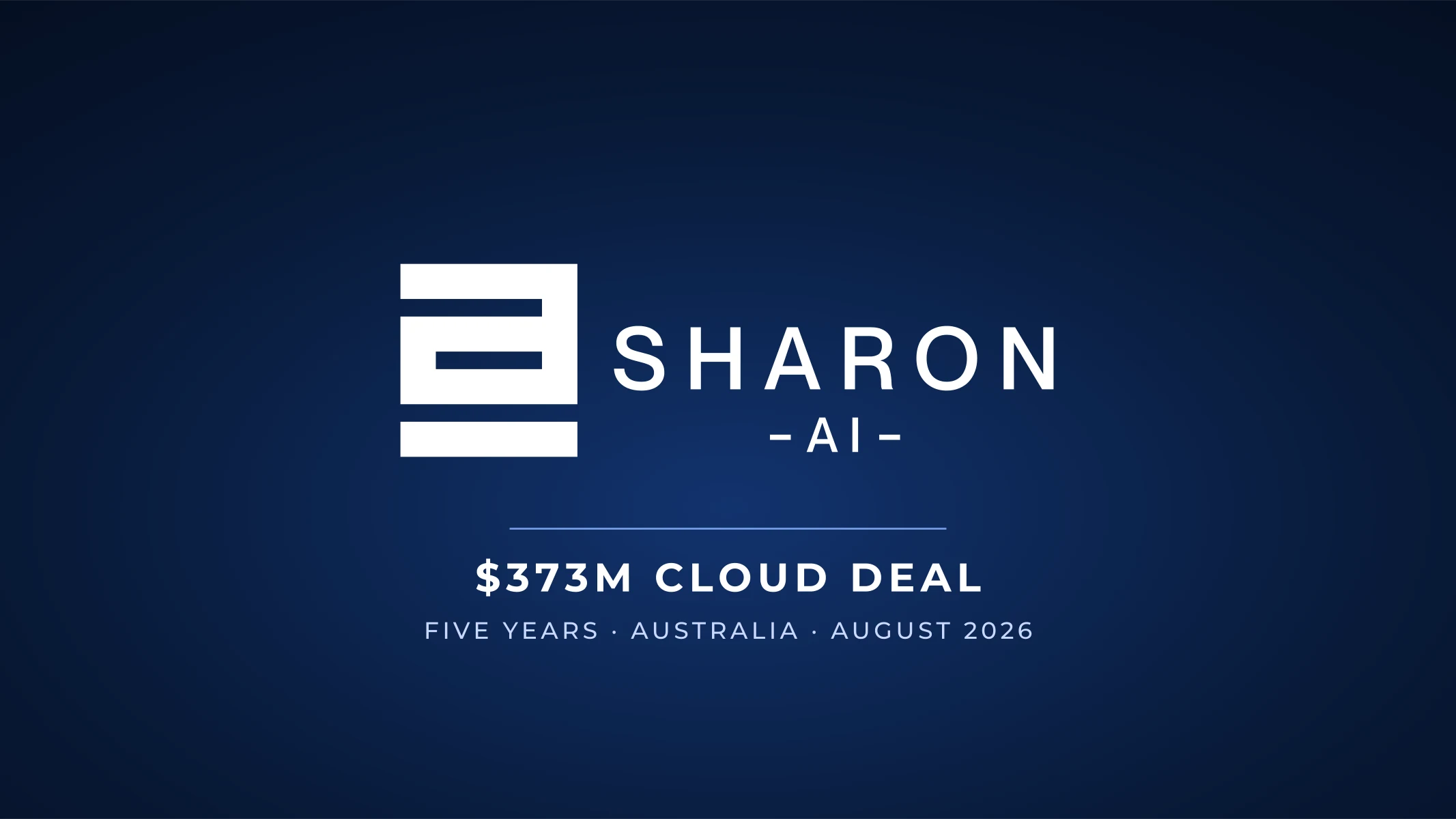 SharonAI (SHAZ) signed its third cloud deal of the year. It took the smallest one to make the stock go up.