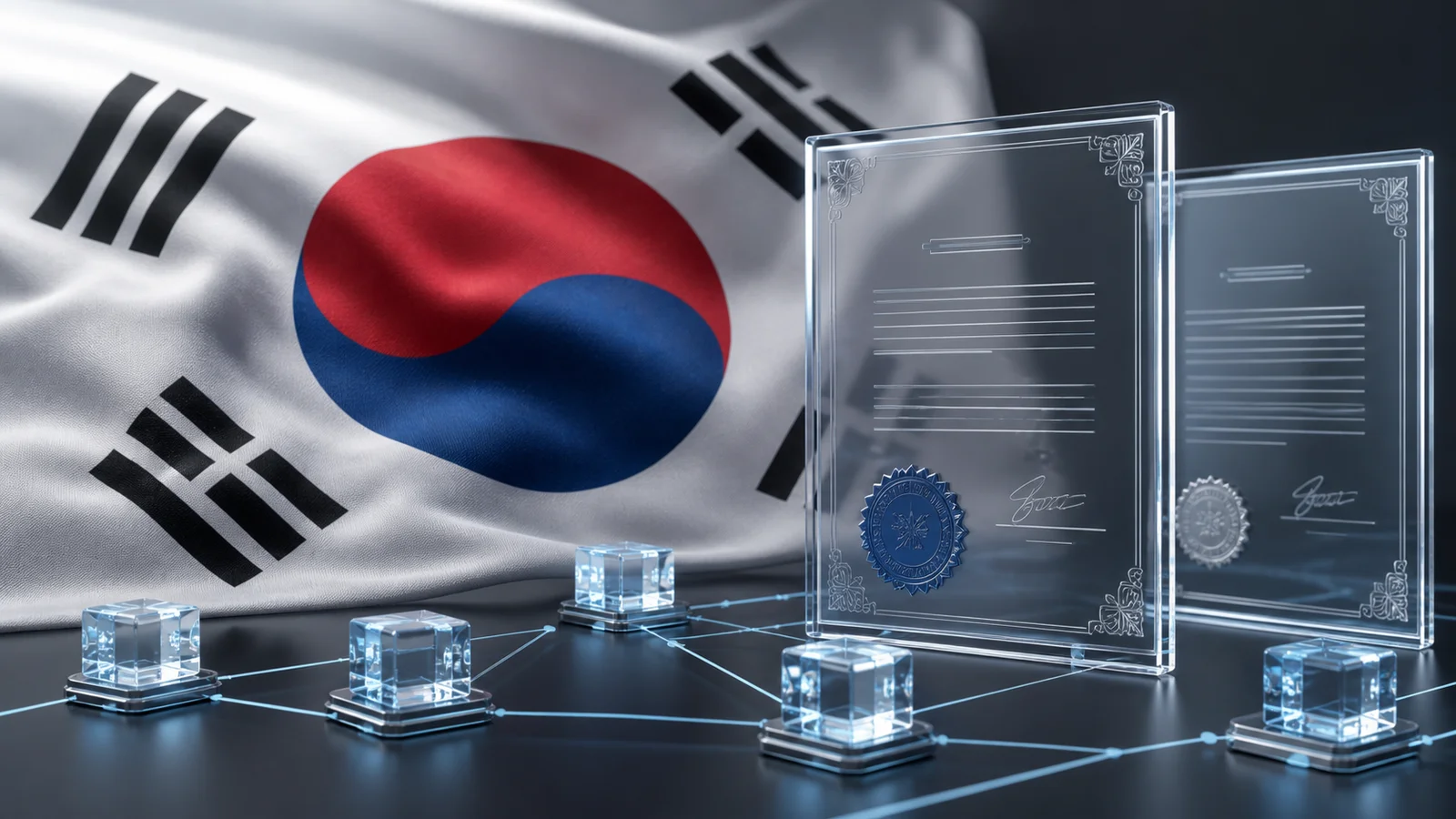 South Korea's token securities rollout starts in February 2027. Listed-stock pilot remains undated.