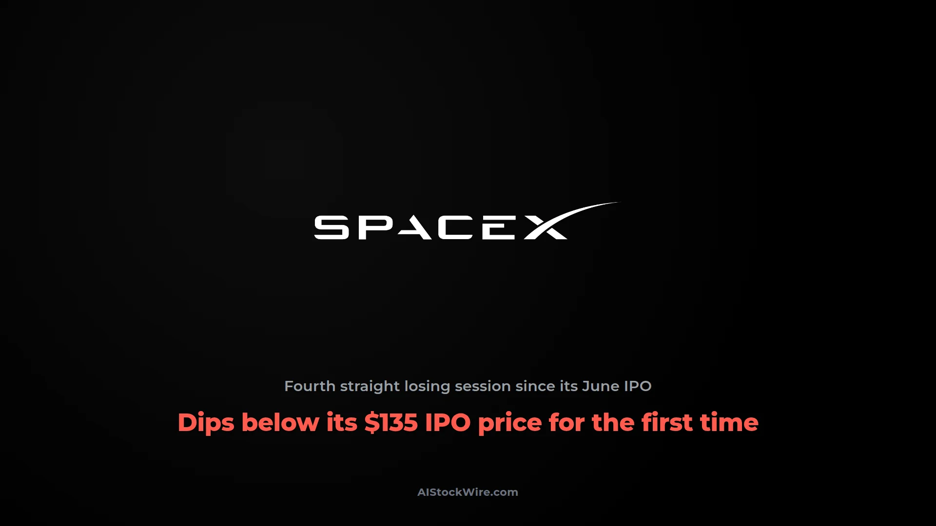 SpaceX briefly fell below its IPO price today, and the revenue never supported a $2 trillion valuation