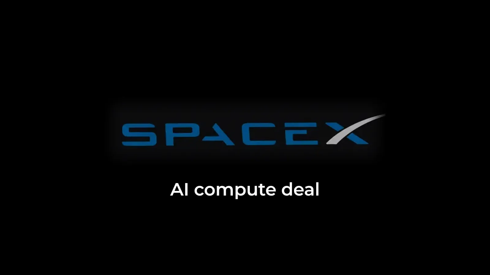 SpaceX logo above the words AI compute deal