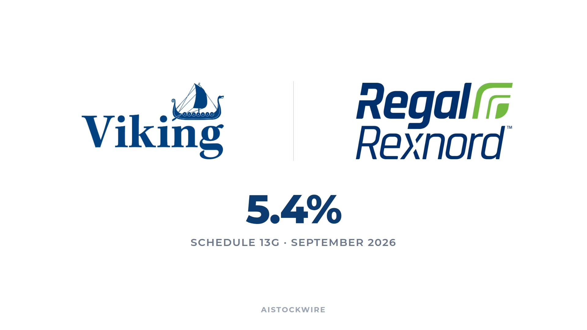 Viking Global reports 5.4% of Regal Rexnord (RRX), a larger stake than before Viking sold part of the position in the second quarter